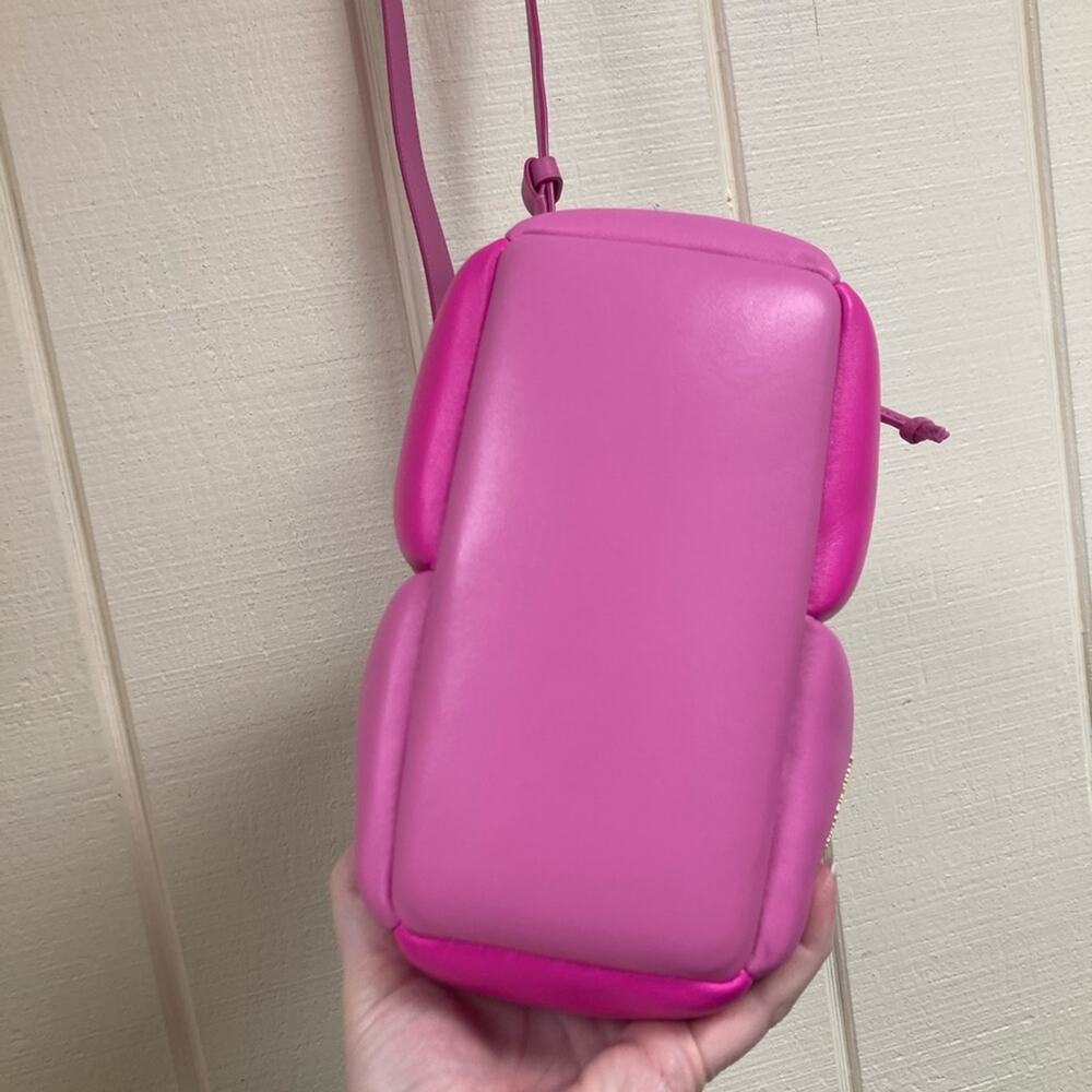 New Kate Spade Purse Boxxy Tote Vivid Snap Pink Quilted Handbag - Picture 12 of 16